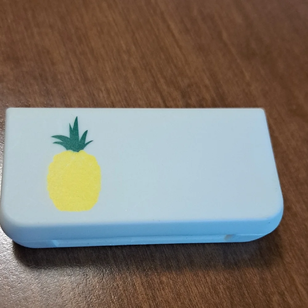 White Pineapple Pill Case/ BUNDLE ONLY